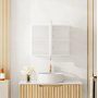 Athena 900mm LED Oval Wall-Hung Shaving Cabinet